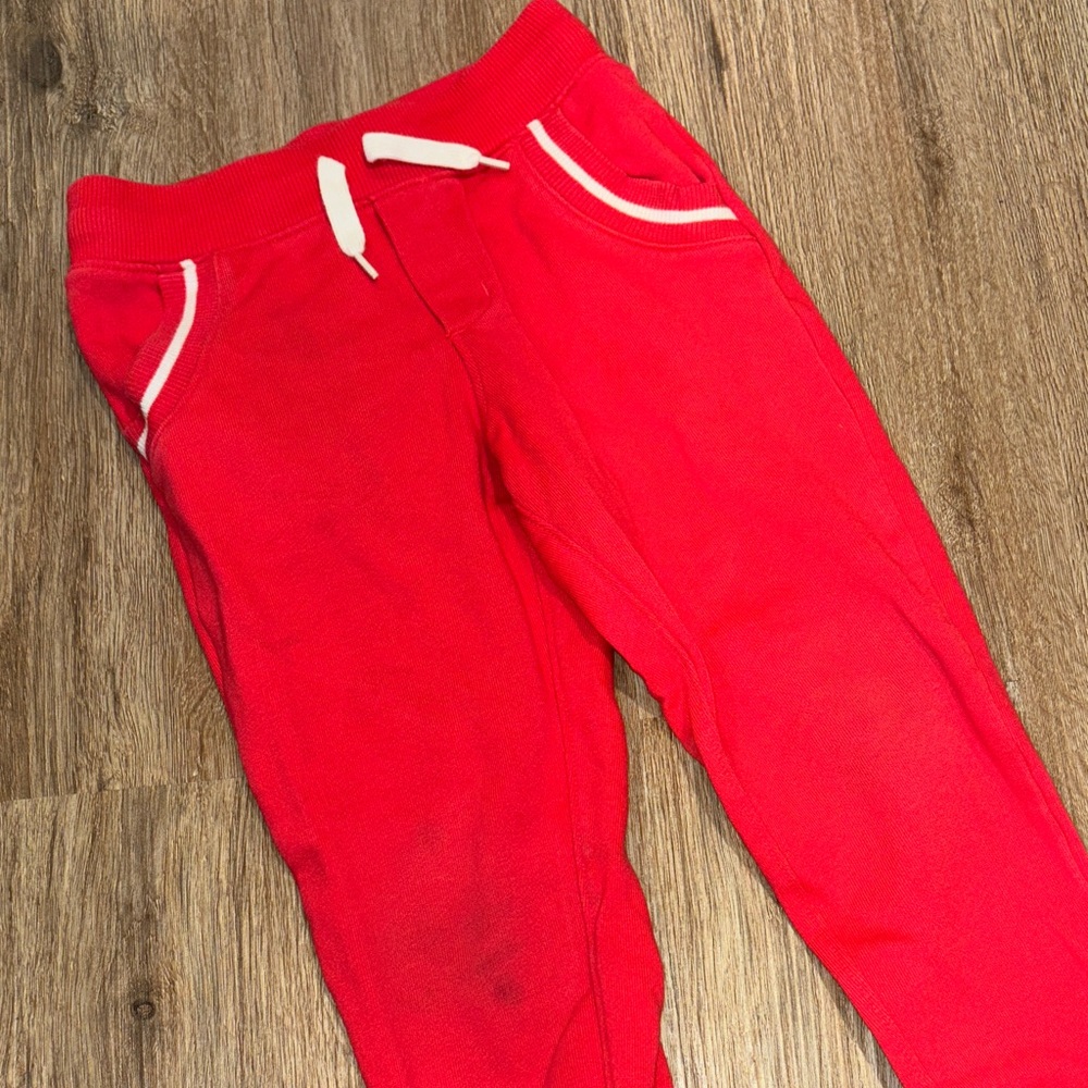 Janie and Jack Vibrant Red Kids Jogger Set
